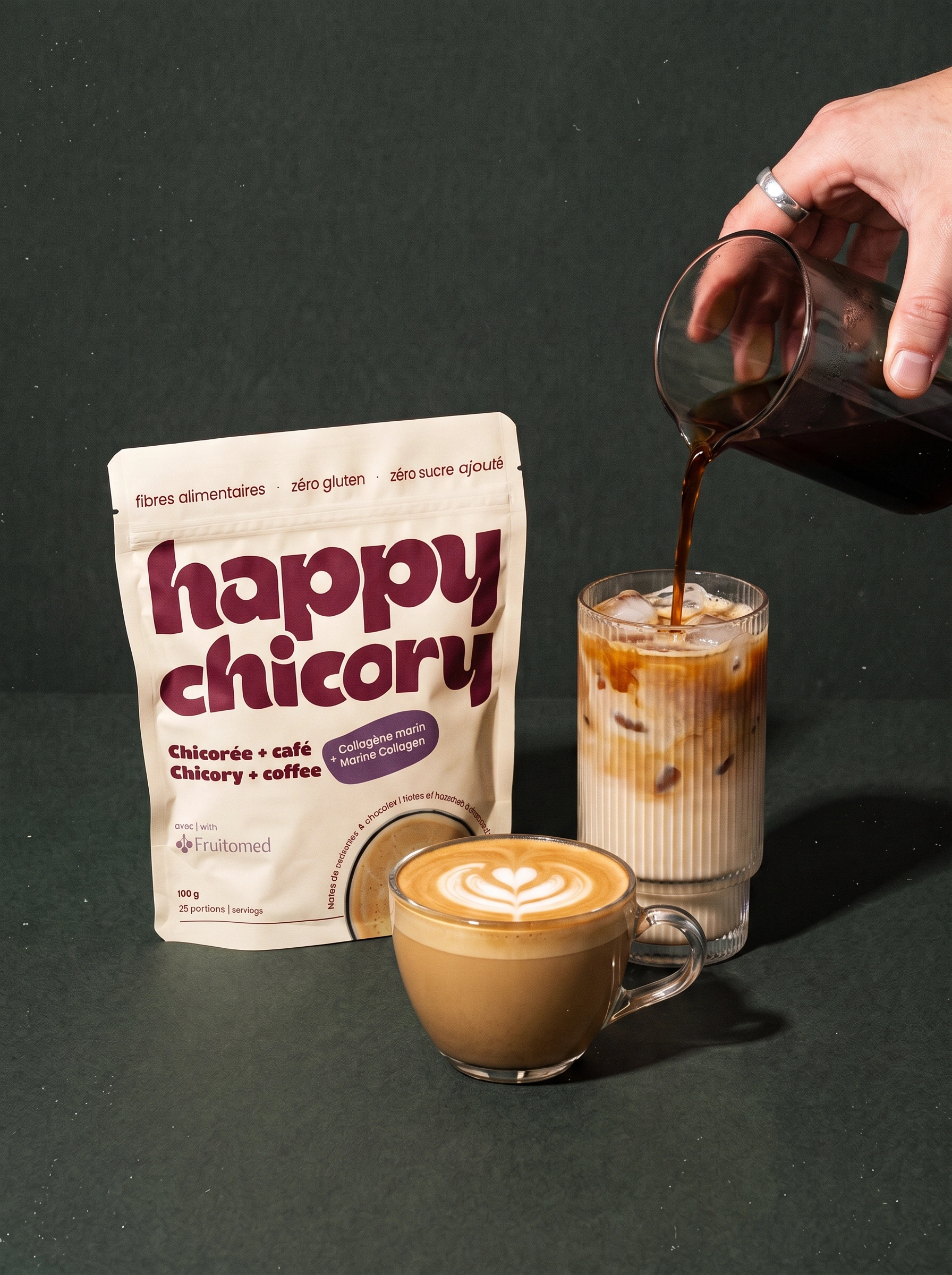 Café chicorée et collagène
